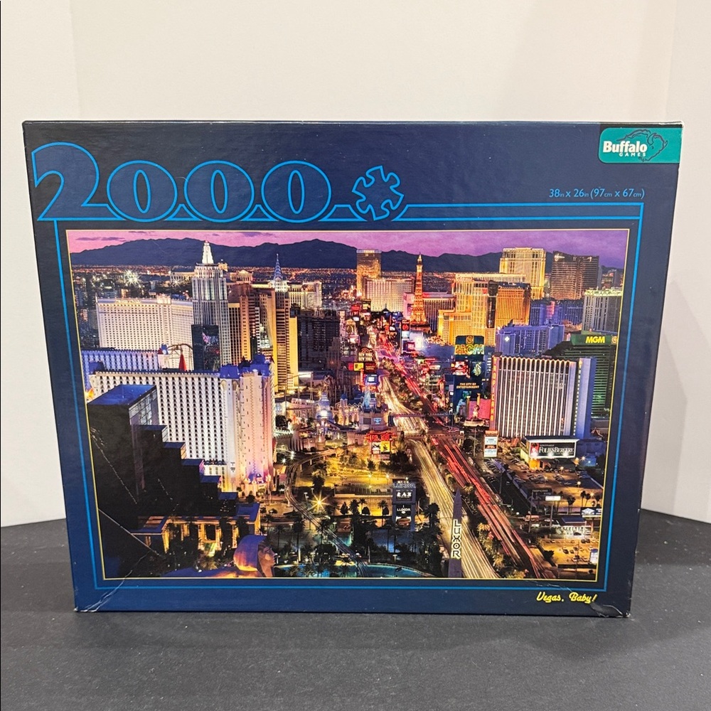 Buffalo Games Vegas Baby! 2000 Pc Puzzle Las Vegas Sin City Puzzle